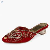 Embroidered Party Mules
