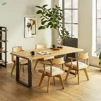 Swift Solid Wood Swivel Dining Chair Table