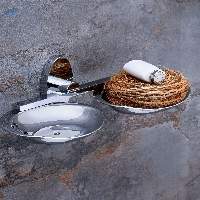 Ultra Chrome Plated Dual Soap Dish
