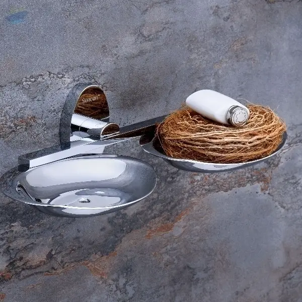 Ultra Chrome Plated Dual Soap Dish