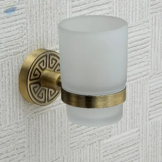 Villa Antique Finish Brush Holder