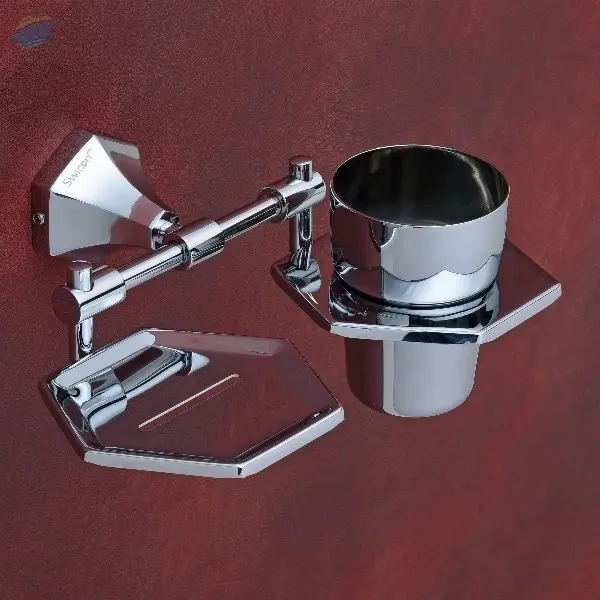 Flora Combo Soap Dish & Brush Holder