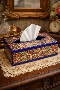 Kashmiri Handmade Paper Mache Tissue Box