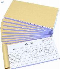 Receipt Book with Carbon Copies Carbon Free