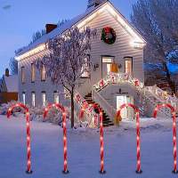 Outdoor Christmas Candy Cane Lights