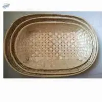 Bamboo Oval Tray - Set of 3 (Natural)