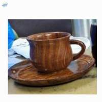 Wooden Cup and Plate set