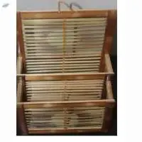Magazine Stand - Bamboo - Small, 2 compartment