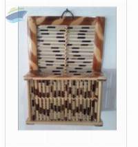 Magazine Stand - Bamboo - Small, 2 compartment