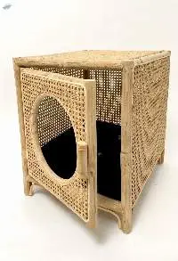 Rattan Pet Crate for Cats & Small Dogs