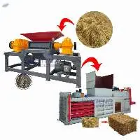 Automatic Hay And Straw Shredder And Baling Line