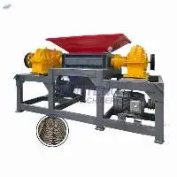 Solid Waste Recycling Double Axis Shredder