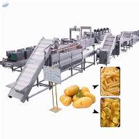 Automatic Potato Snack Frying Line French Fries