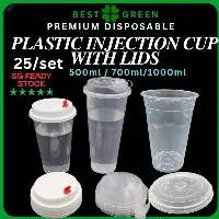 PP Injection Cups 500/700/1000ml with Lids