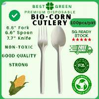 Bio-Corn Disposable Cutlery Spoon/Fork/Knife