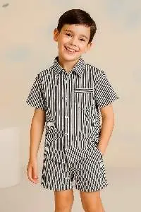 Navy Blue Stripe Coord Set Boys And Girls