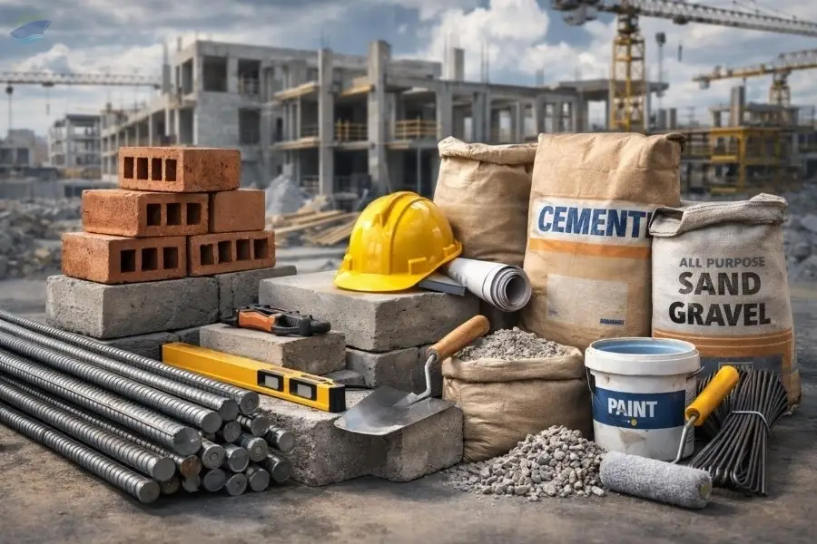 Construction Materials Like Cement, Metal Sheets
