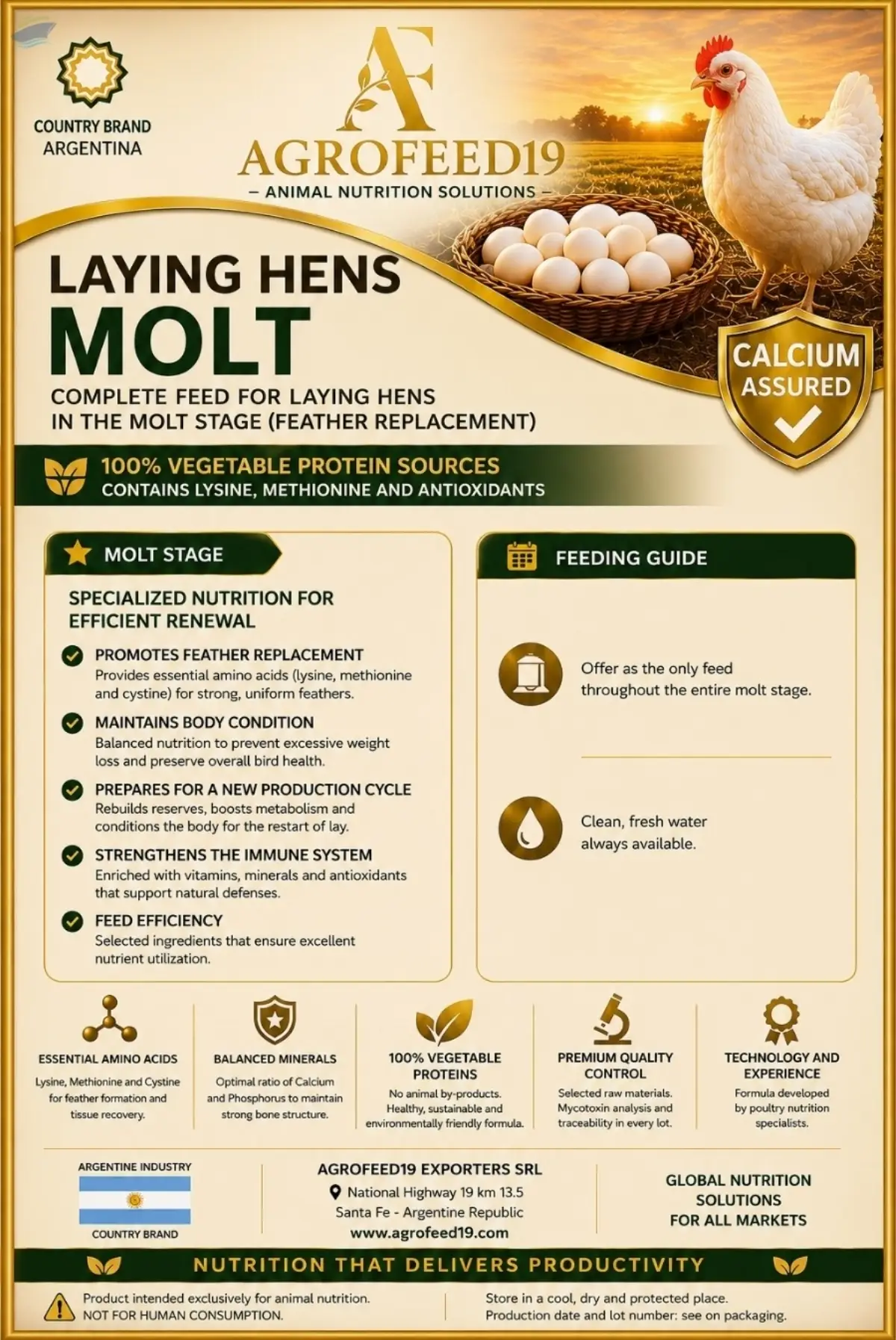 The Molting Stage Layer Feed