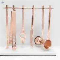 S.S Bartool Set With Marble Base