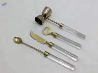 S.S Bartool Set With Acrylic Handle
