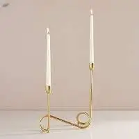 2-Section Metal Candle Holder