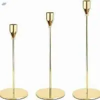 Gold Metal Candle Holder Set/3