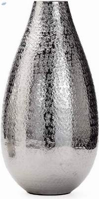 Pinched Metal Flower Vase