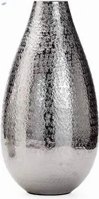 Pinched Metal Flower Vase
