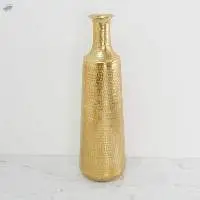 Gold Hammered Floor Vase