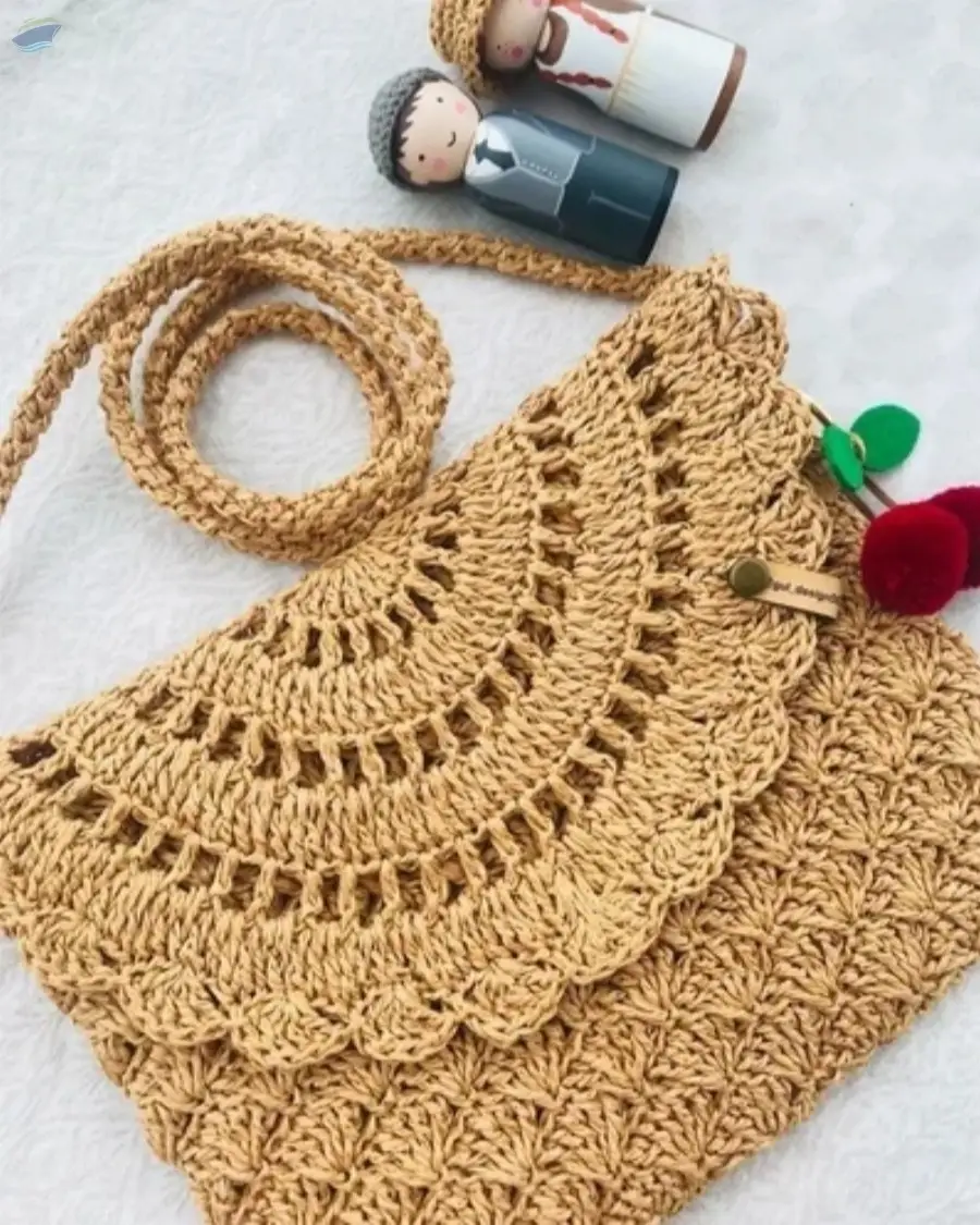 Crocheted Raffia Bag