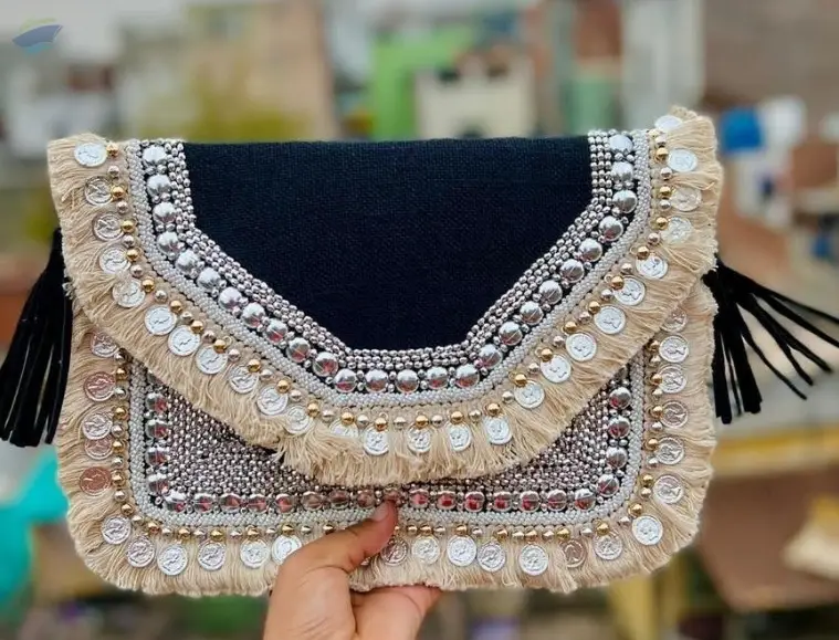 Embroidered Clutch Bag