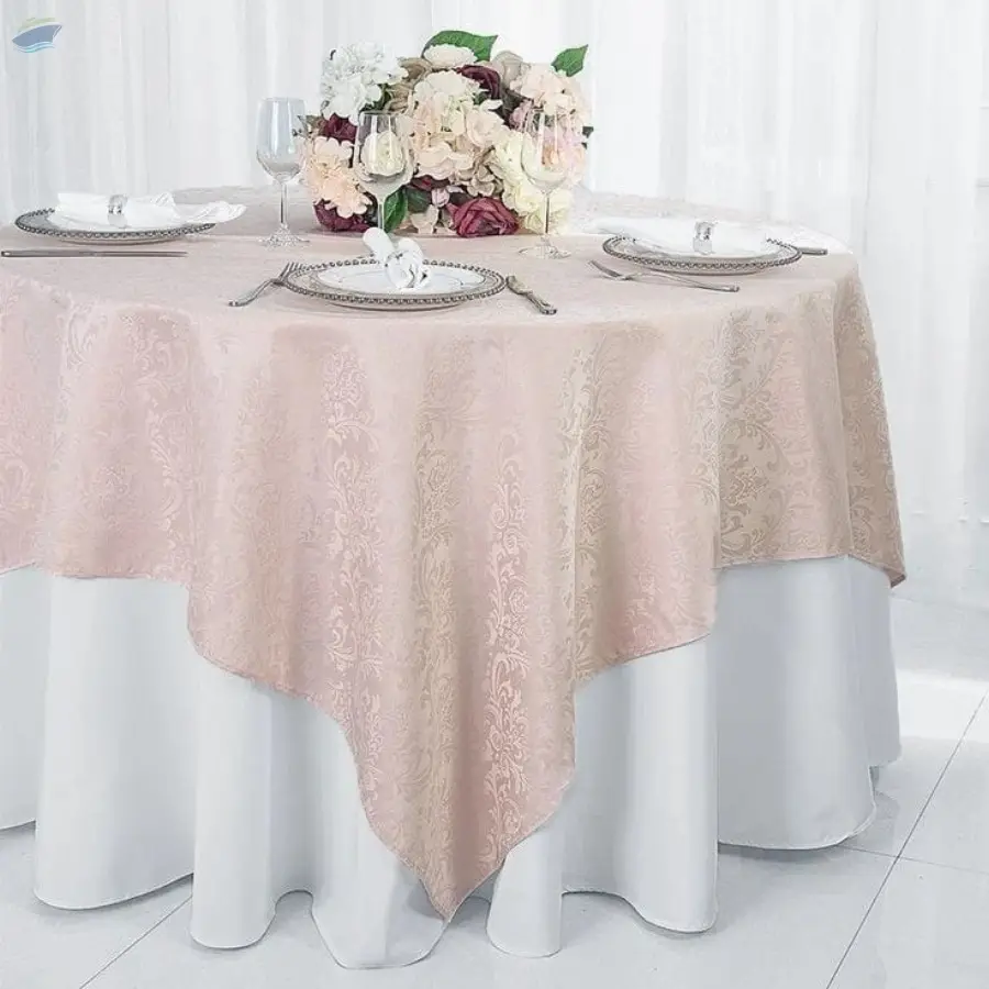 Round Jacard Damask Table Top