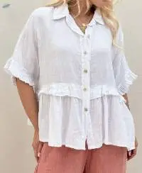 Women Cotton Gauze Top