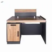 Wooden Work Station With Aluminum Supports