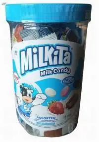 Milkita Candy Jar  8 Jar X 100 Pcs X 2.5 Gr