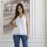 Mohini Chikankari Halter-Neck Backless Kurti