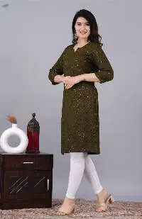 Noor mehndi Chikankari Kurti for Women