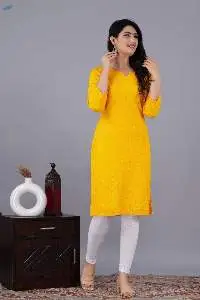 Noor Yellow Chikankari Kurti for Women