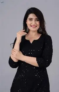 Noor Black Chikankari Kurti