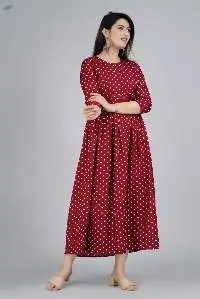 Avira Maroon Belted Anarkali Kurta