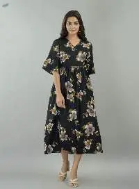 Lyra Black Floral Maxi Dress