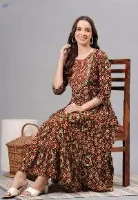 Ivaya Multicolor Cotton Anarkali Kurti