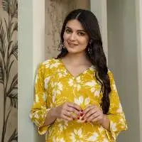Vrati Yellow Floral Printed Cotton Co-ord Set