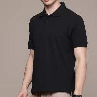 Elegant Men's Short Sleeve Solid Knitted Breath