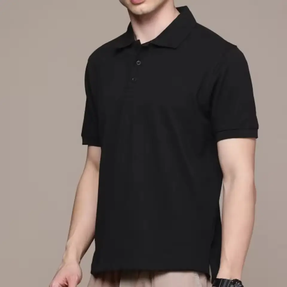 Elegant Men's Short Sleeve Solid Knitted Breath