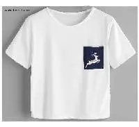 Custom Printed Pocket T-Shirt 100% Cotton Breath