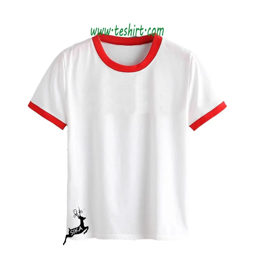 Oem Cotton t Shirt Tubular Style Printing Ringer