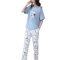 Elegant Bamboo Knitted Two-Piece Pajama Sets Wom