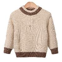 Luxury Cotton Kids Sweater Girls O-Neck