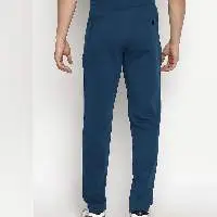 Men Canvas Track Pants Casual Side Stripe Cotton
